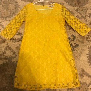 Yellow lace dress